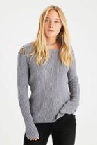 American Eagle Outfitters Ae Lace-up Shoulder Sweater