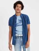 American Eagle Outfitters Ae Striped Poplin Button-down Shirt