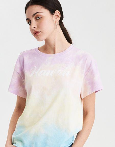 American Eagle Outfitters Ae Hawaii Themed Graphic Tee