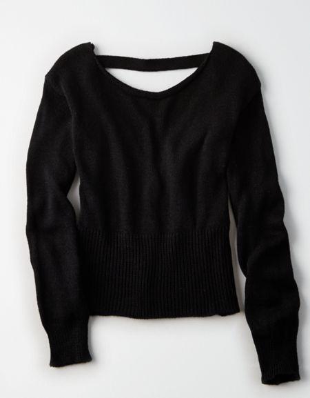 American Eagle Outfitters Don't Ask Why V-back Cropped Sweater