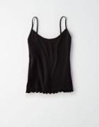American Eagle Outfitters Ae Scoop Neck Lettuce Hem Camisole