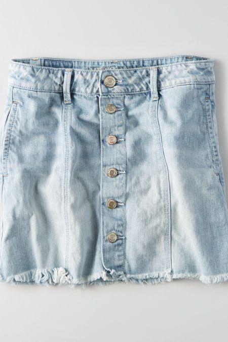 American Eagle Outfitters Ae Button Mini Skirt