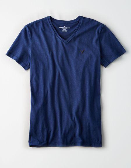 American Eagle Outfitters Ae Slub V-neck Tee