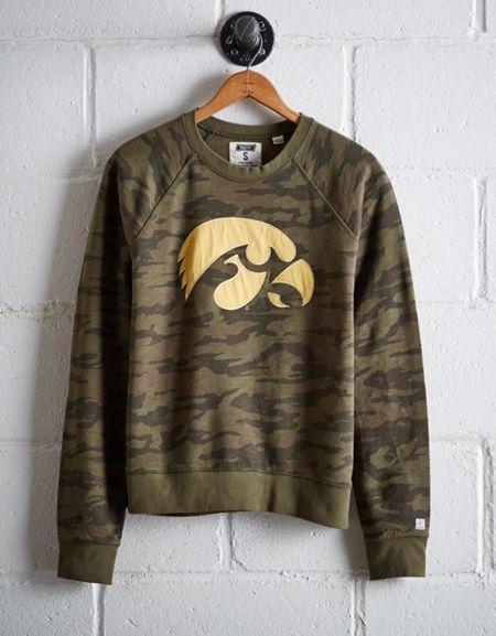 Tailgate Women's Iowa Camo Fleece Sweatshirt