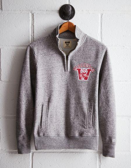 Tailgate Men's Wisconsin Half-zip Fleece Popover