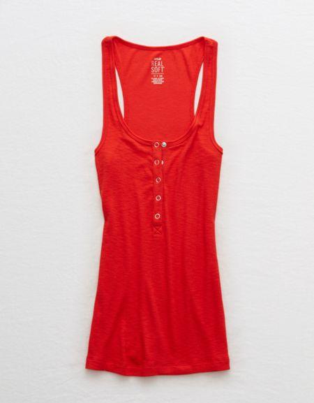Aerie Real Soft Henley Tank