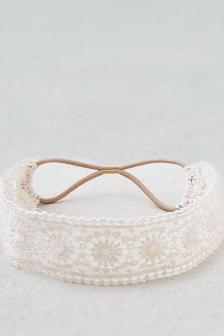 American Eagle Outfitters Ae Cream Lace Headband