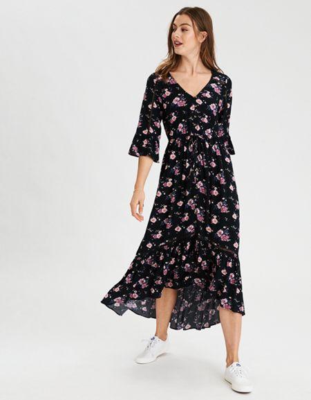 American Eagle Outfitters Ae Ladder Trim Maxi Dress