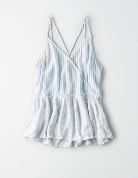 American Eagle Outfitters Ae Criss Cross Wrap Cami