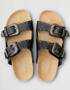 American Eagle Outfitters Western Buckle Molded Footbed Sandal