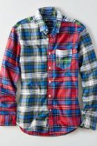 American Eagle Outfitters Ae Patchwork Poplin Shirt