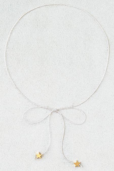 American Eagle Outfitters Ae Silver Bow Choker