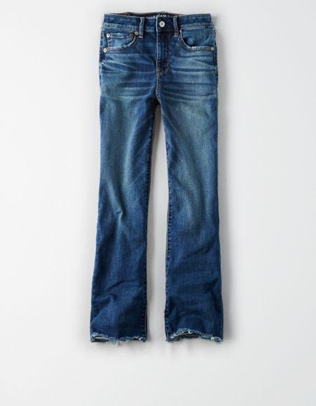 American Eagle Outfitters Ae Ne(x)t Level High-waisted Crop Flare Jean
