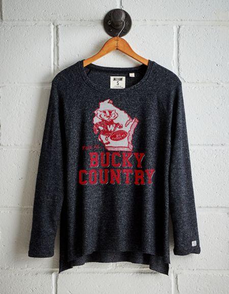 Tailgate Women's Wisconsin Badgers Plush Tee