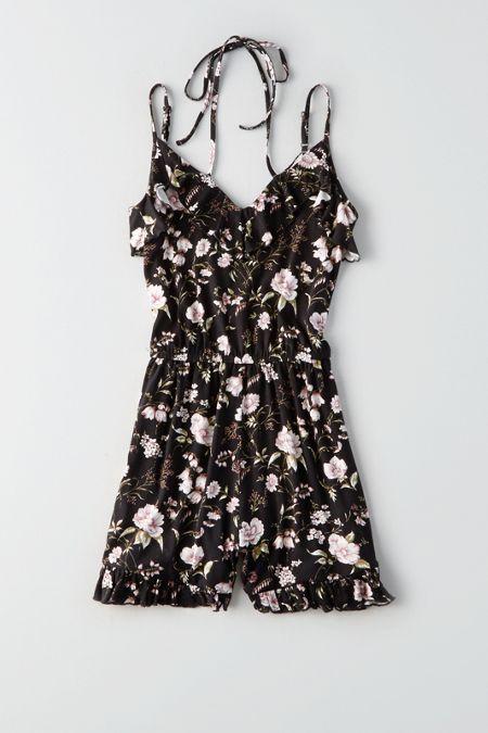 American Eagle Outfitters Ae Ruffle Trim Romper
