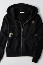 American Eagle Outfitters Don't Ask Why Patchwork Zip-up Hoodie