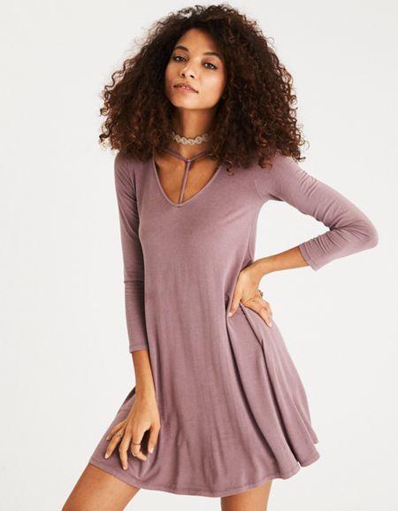 American Eagle Outfitters Ae Soft & Sexy T-strap Dress