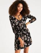 American Eagle Outfitters Ae Split-sleeve T-strap Dress