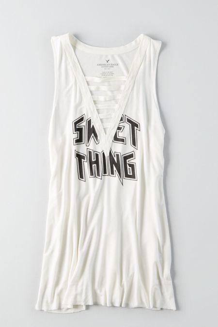 American Eagle Outfitters Ae Ladder Neck Tank
