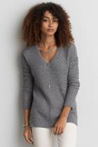 American Eagle Outfitters Ae Textured V-neck Sweater