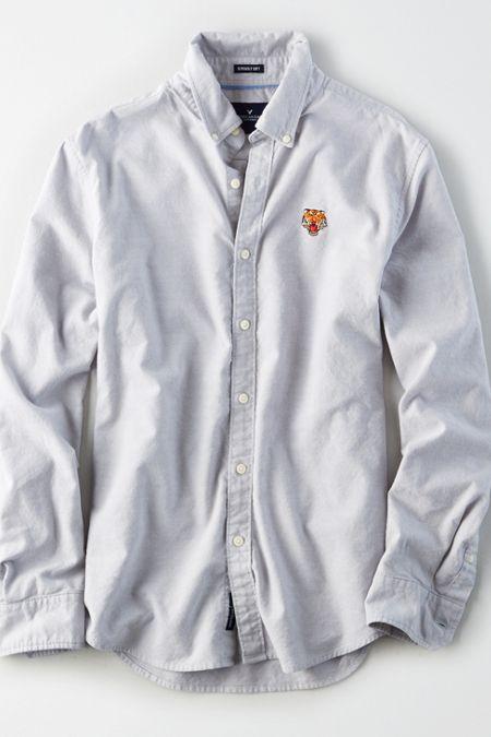 American Eagle Outfitters Ae Patch Oxford Shirt