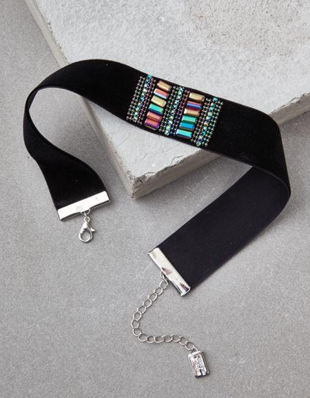 American Eagle Outfitters Ae Black Bead Choker