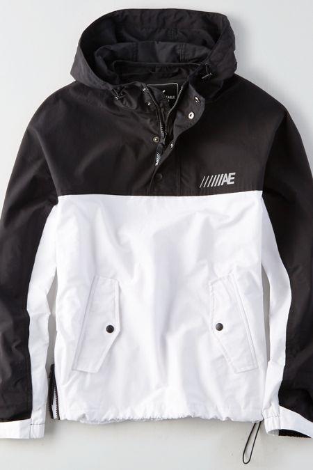 American Eagle Outfitters Ae Active Colorblock Popover Windbreaker