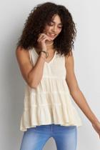 American Eagle Outfitters Ae Washed Babydoll Top