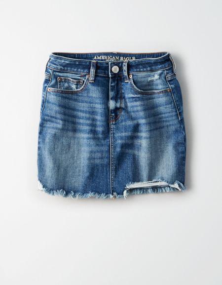 American Eagle Outfitters Ae Denim X High-waisted Mini Skirt