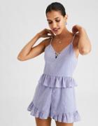 American Eagle Outfitters Ae Ruffle Peplum Cross-front Romper