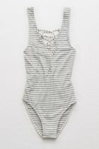Aerie Real Soft? Lace-up Bodysuit