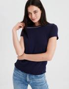 American Eagle Outfitters Ae Soft & Sexy Trim Collar T-shirt