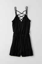 American Eagle Outfitters Ae Cross-front Strappy Romper