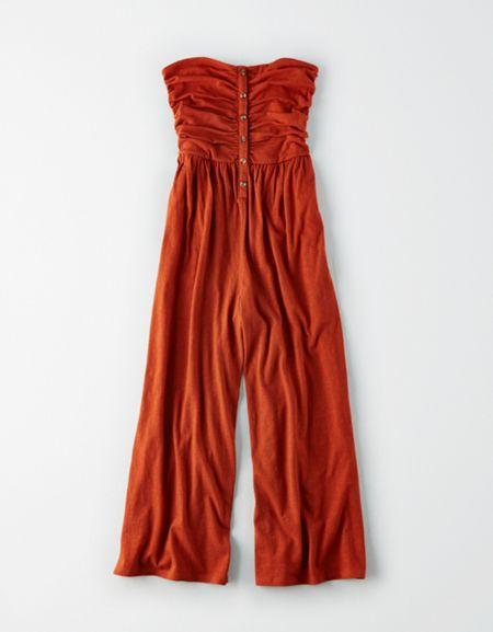 American Eagle Outfitters Ae Button Front Jumpsuit