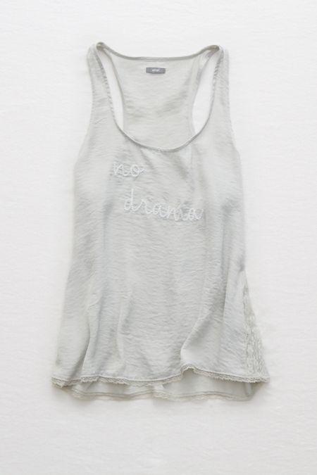 Aerie Graphic Satin Tank