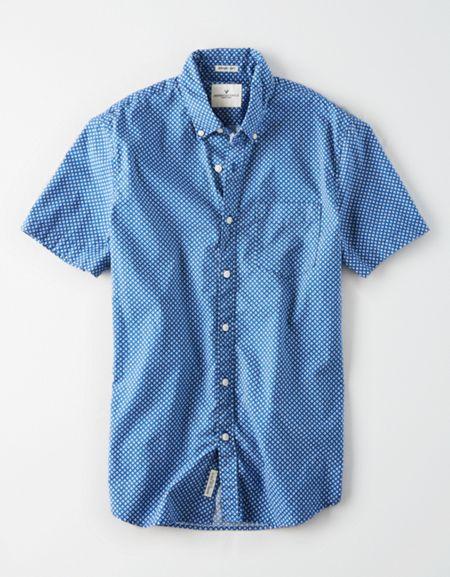 American Eagle Outfitters Ae Printed Button-down Shirt