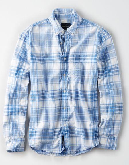 American Eagle Outfitters Ae Classic Madras Button-down Shirt