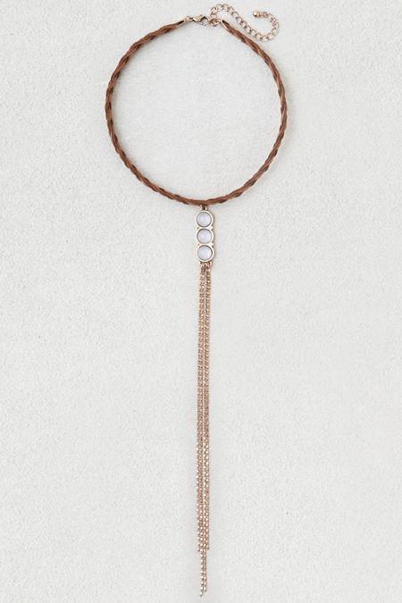 American Eagle Outfitters Ae Braided Triple Stone Choker