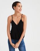 American Eagle Outfitters Ae Soft & Sexy Baby Lace Surplice Tank