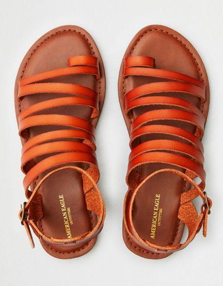 American Eagle Outfitters Ae Toe Ring Ankle Wrap Sandal