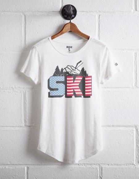 Tailgate Women's Usa Ski T-shirt