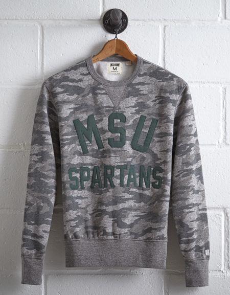 Tailgate Men's Michigan State Camo Sweatshirt
