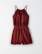 American Eagle Outfitters Ae Lace High Neck Romper