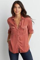 American Eagle Outfitters Ae Woven Utility Shirt