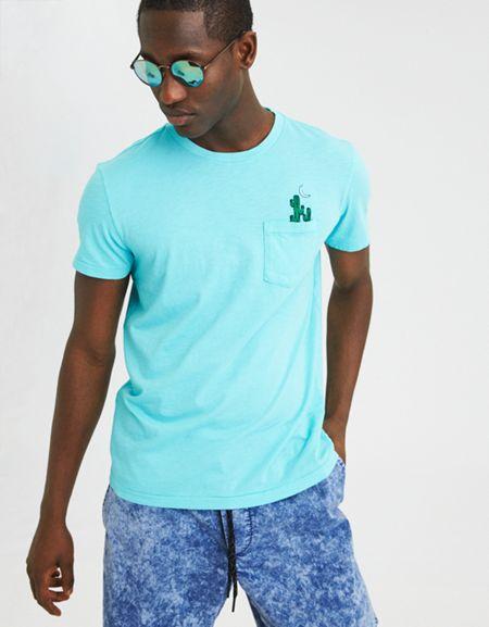 American Eagle Outfitters Ae Embroidered Pocket T-shirt