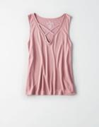 American Eagle Outfitters Ae Cross Front Tank Top