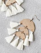 American Eagle Outfitters Ae White 3-tier Tassel Earring