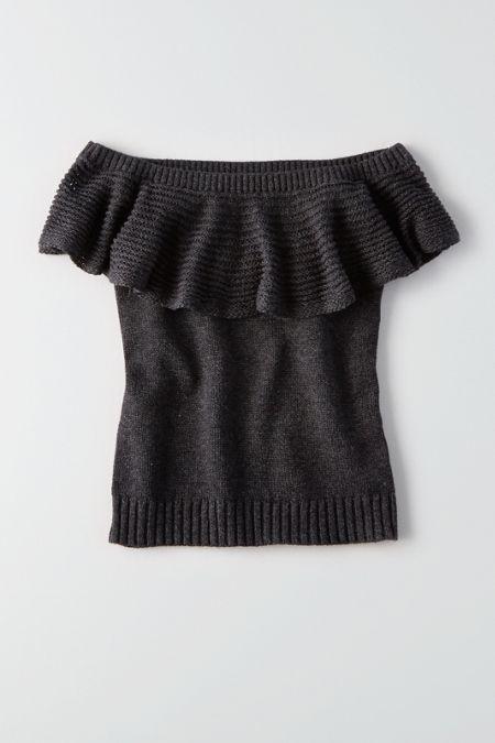 American Eagle Outfitters Ae Off-the-shoulder Ruffle Tank