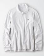 American Eagle Outfitters Ae Long Sleeve Pique Polo