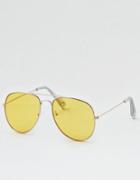 American Eagle Outfitters Yellow Aviator Sunglasses